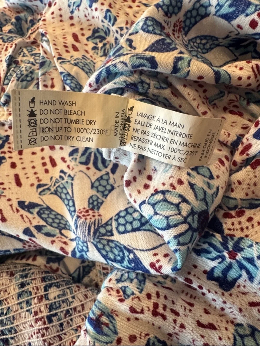 Poupette St. Barth Blue and Pink Floral Mini Dress